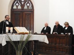 Nabożeństwo z Wieczerzą Pańską, w którym uczestniczyła delegacja Europejskiej Wspólnoty Kościołów Ewangelickich 25 lutego 2018 r.
